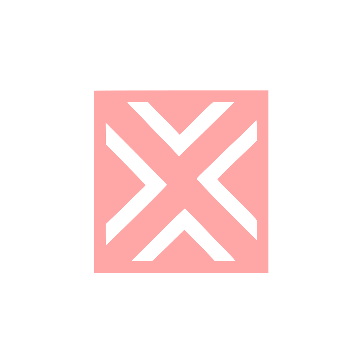 Geometric X Arrow Badge #ffa6a6