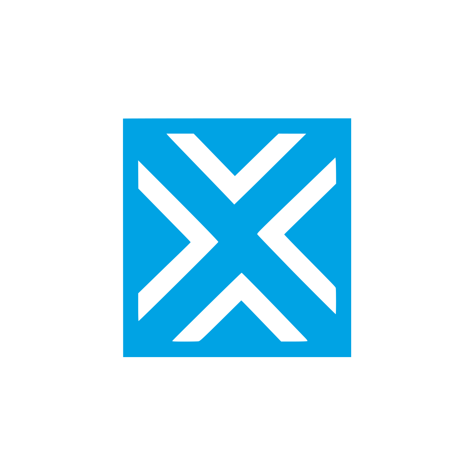 Geometric X Arrow Badge #00a3e4