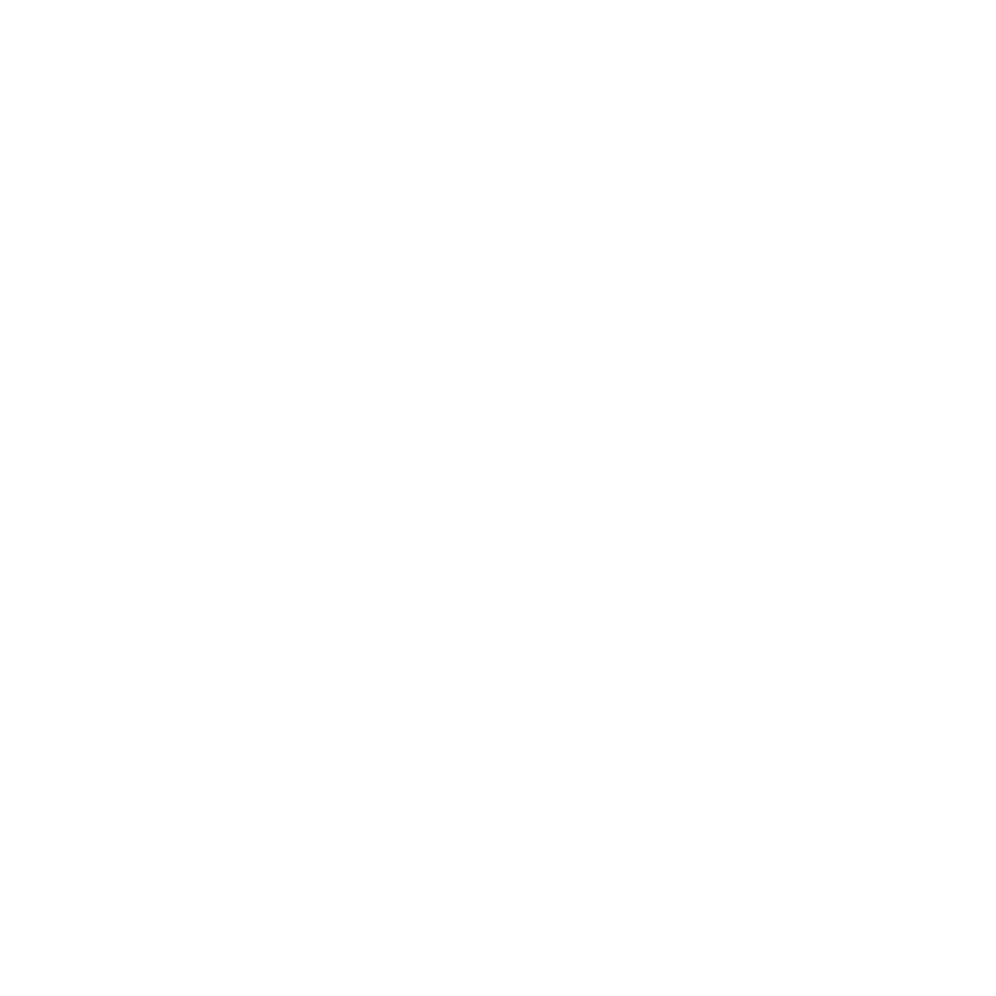 Geometric X Arrow Badge #ffffff
