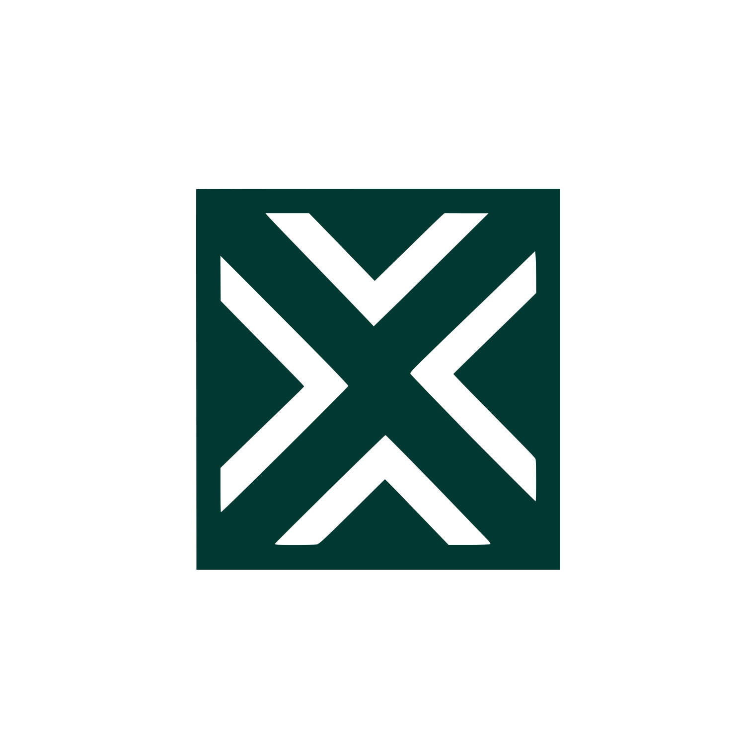 Geometric X Arrow Badge #003932