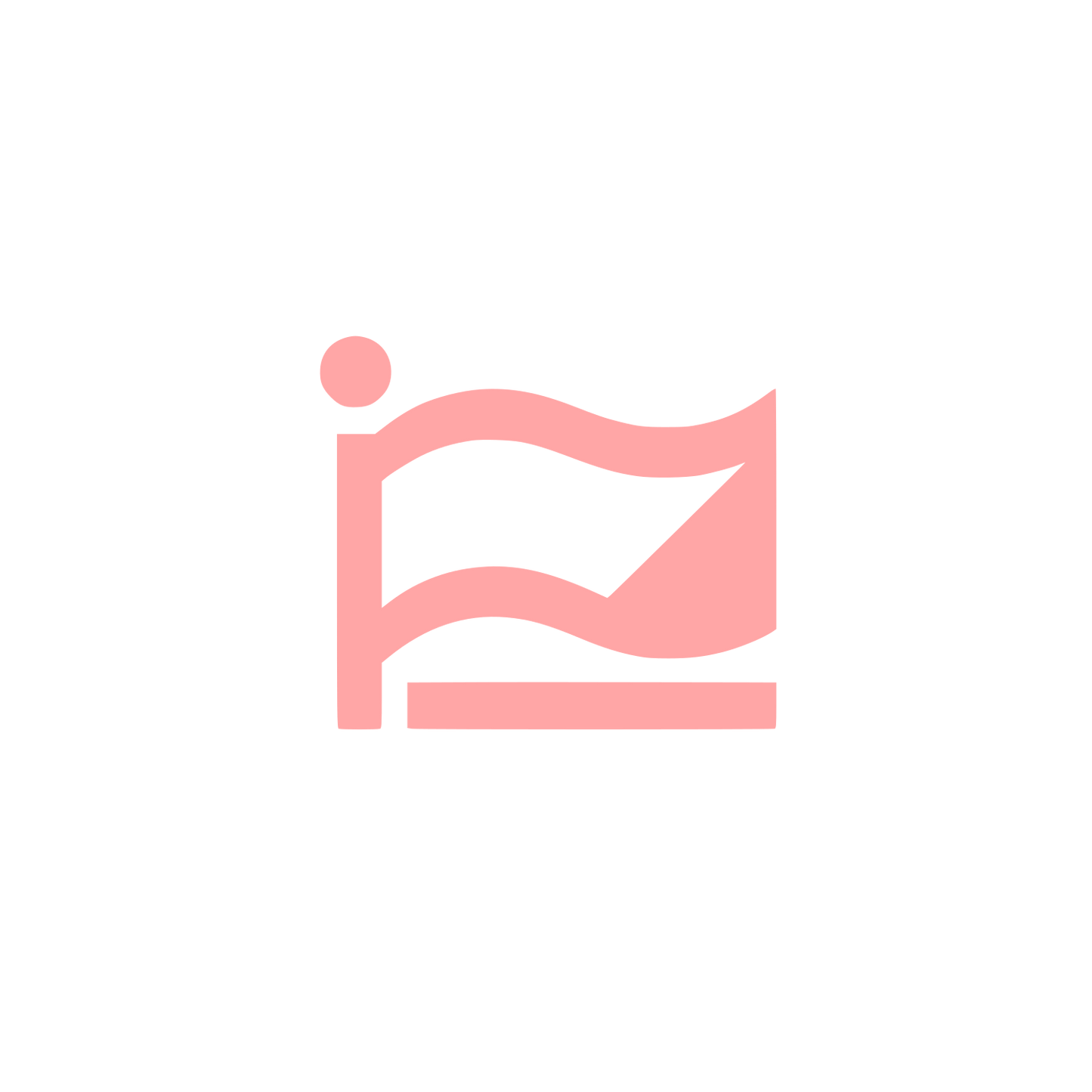 Waving Flag Logo #ffa6a6