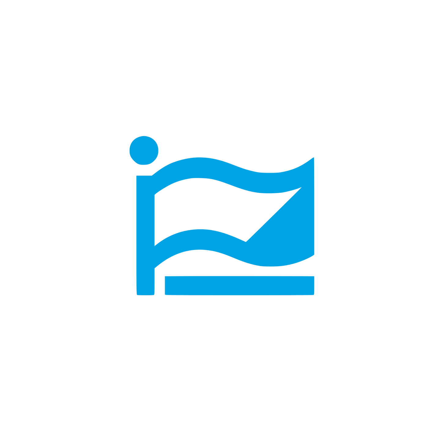 Waving Flag Logo #00a3e4
