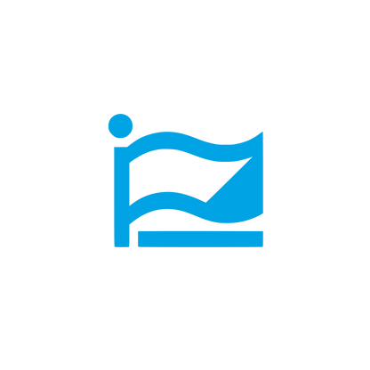 Waving Flag Logo #00a3e4