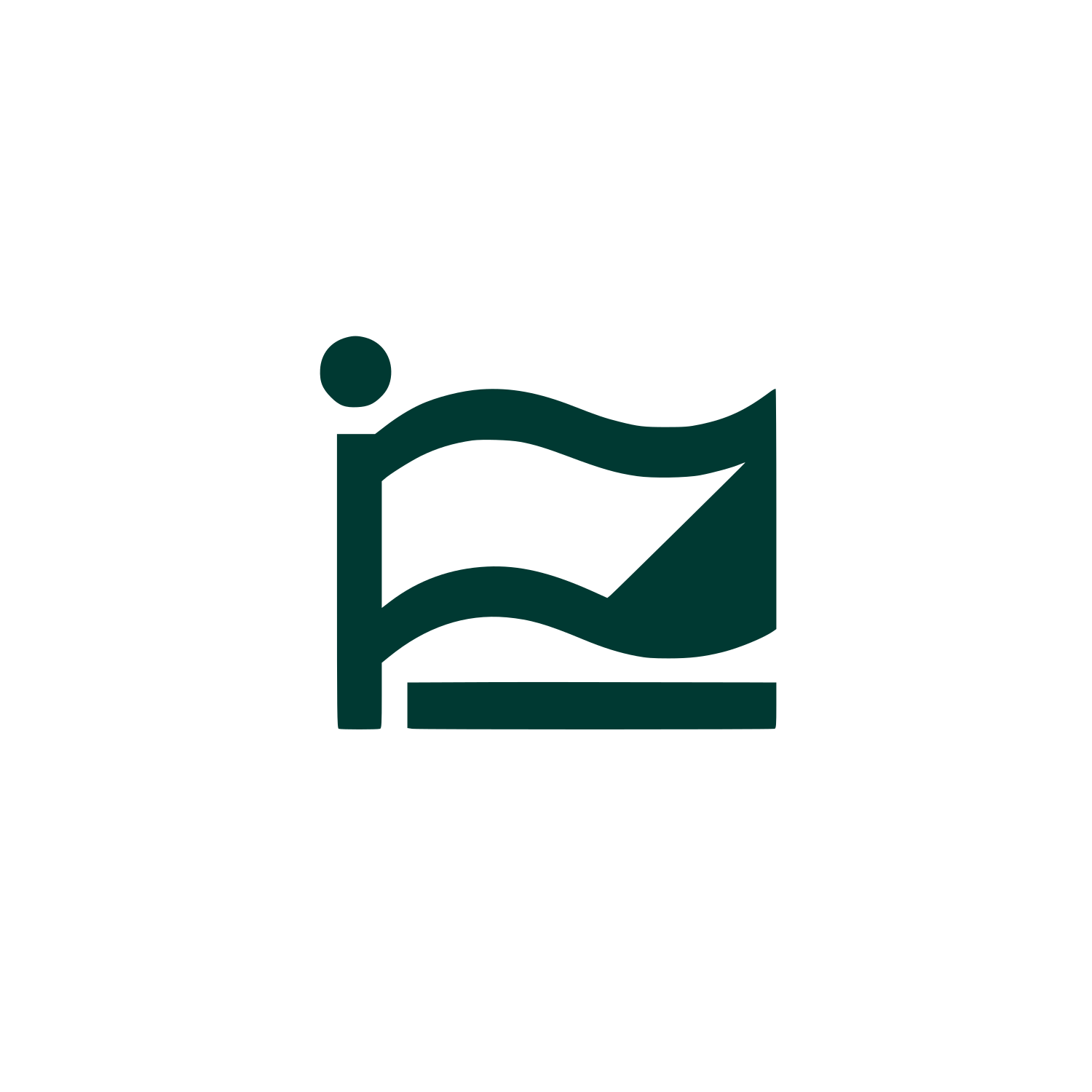 Waving Flag Logo #003932