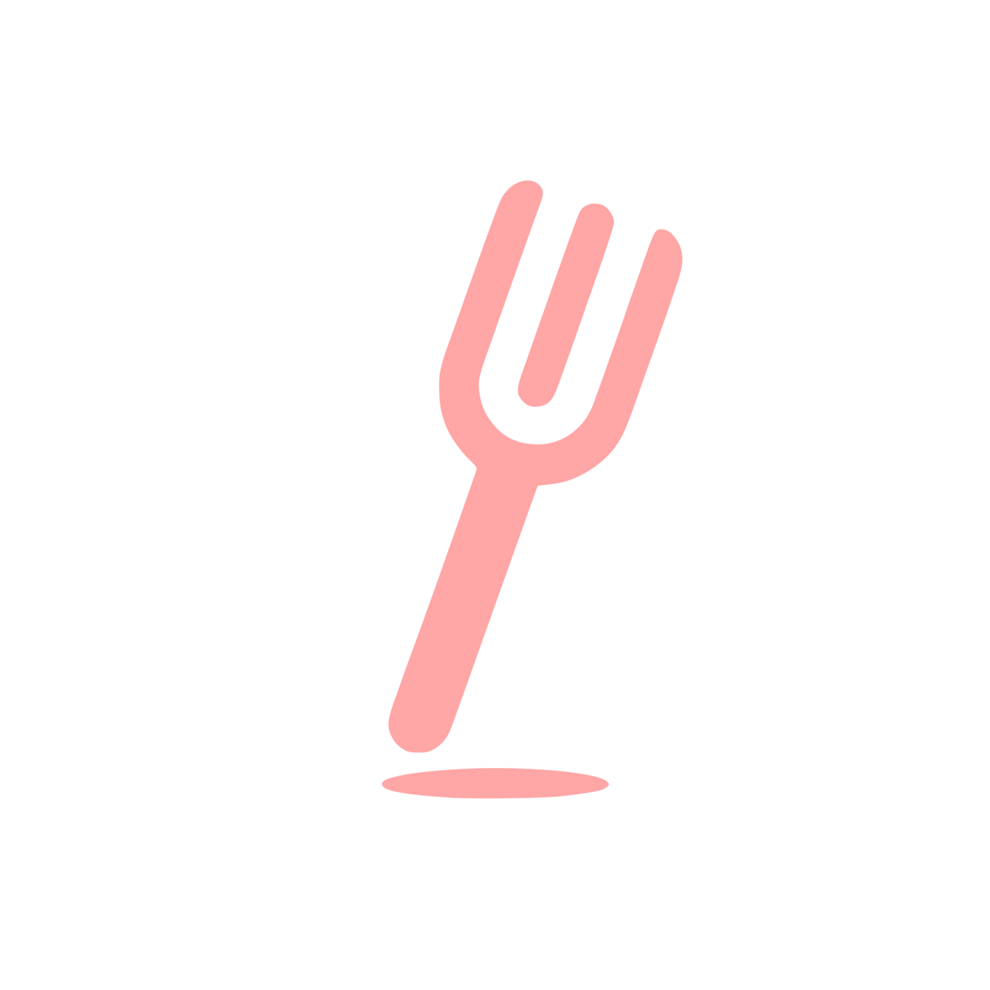 Restaurant Fork Logo #ffa6a6