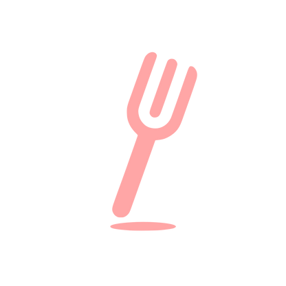 Restaurant Fork Logo #ffa6a6