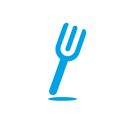 Restaurant Fork Logo #00a3e4