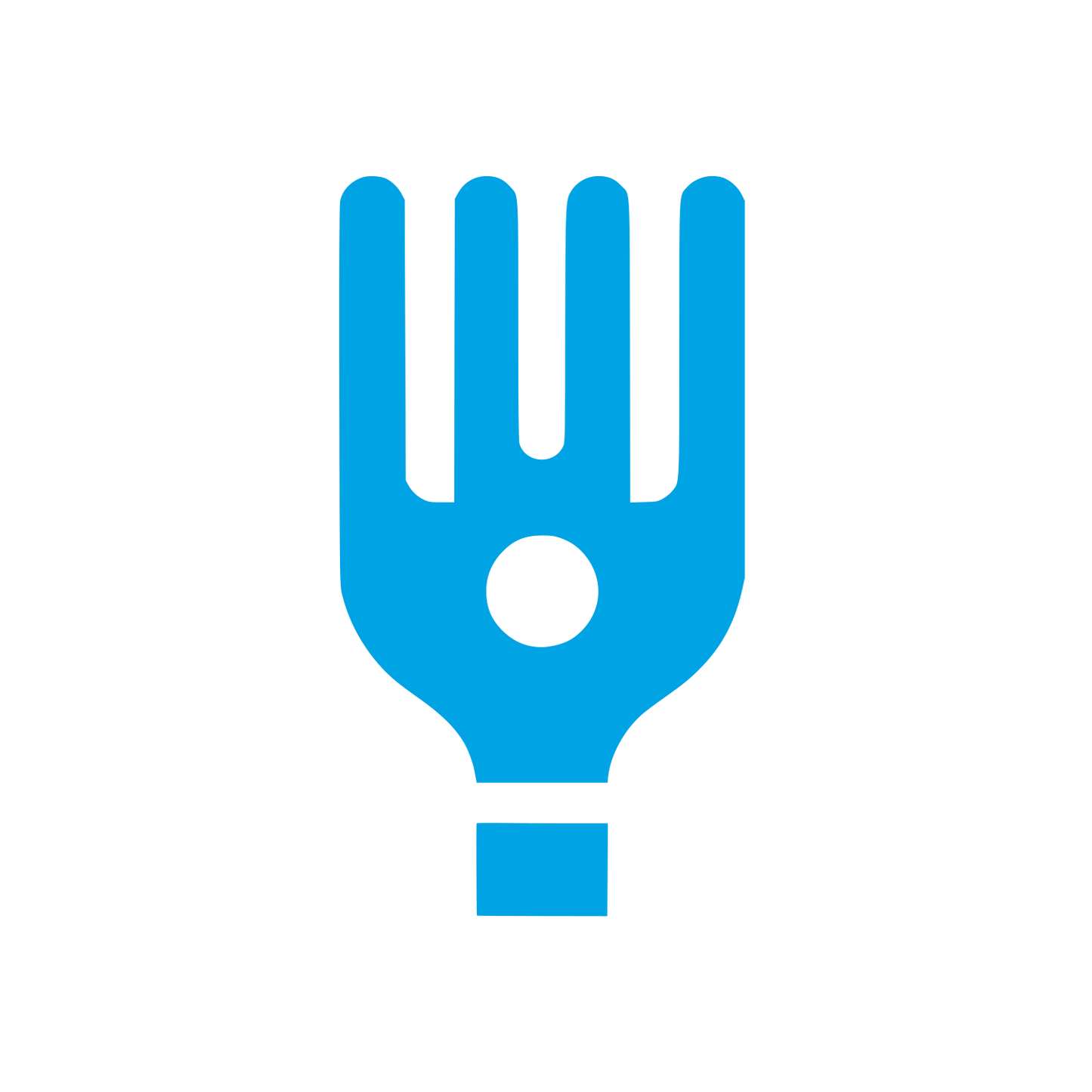 Hand Silhouette Logo #00a3e4