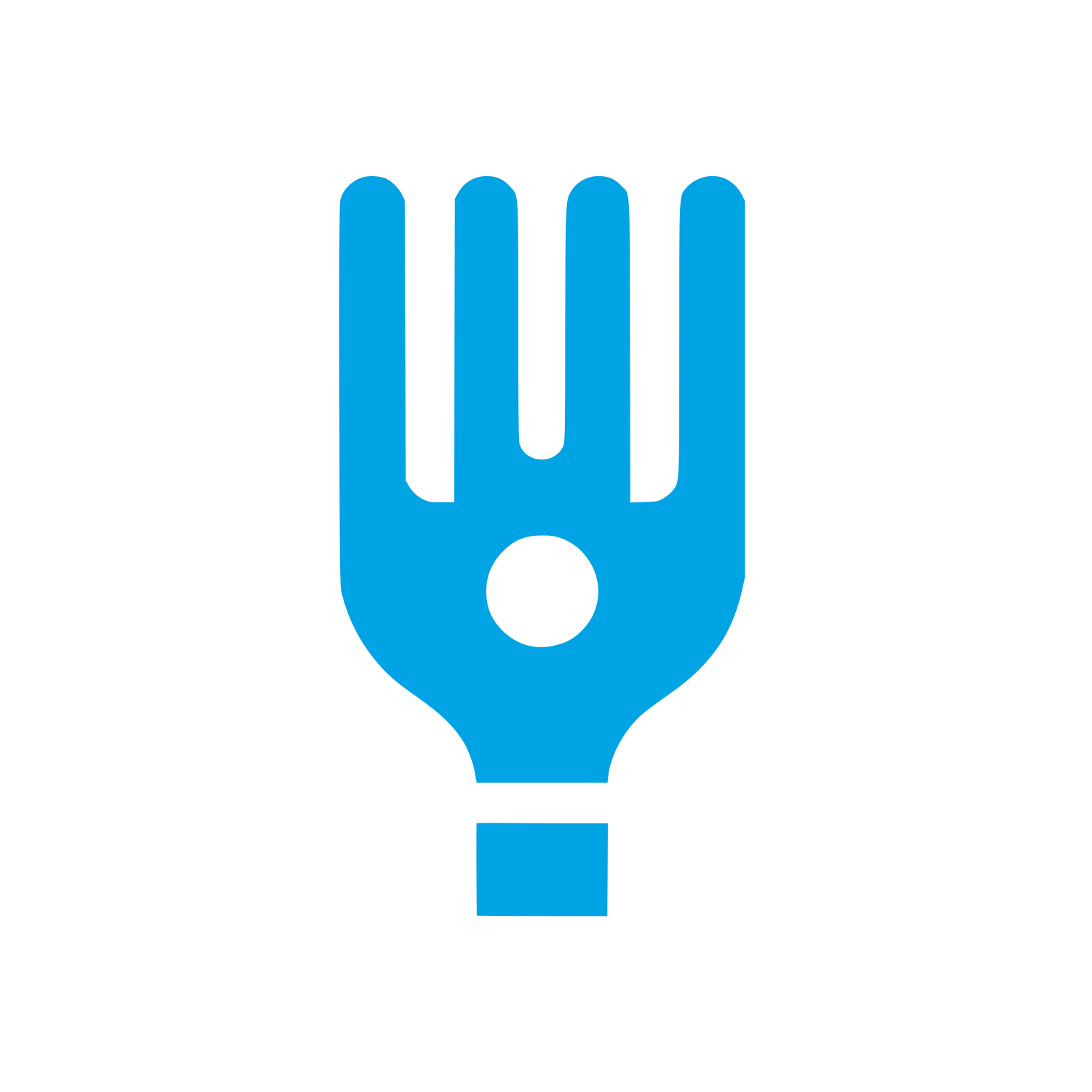 Hand Silhouette Logo #00a3e4