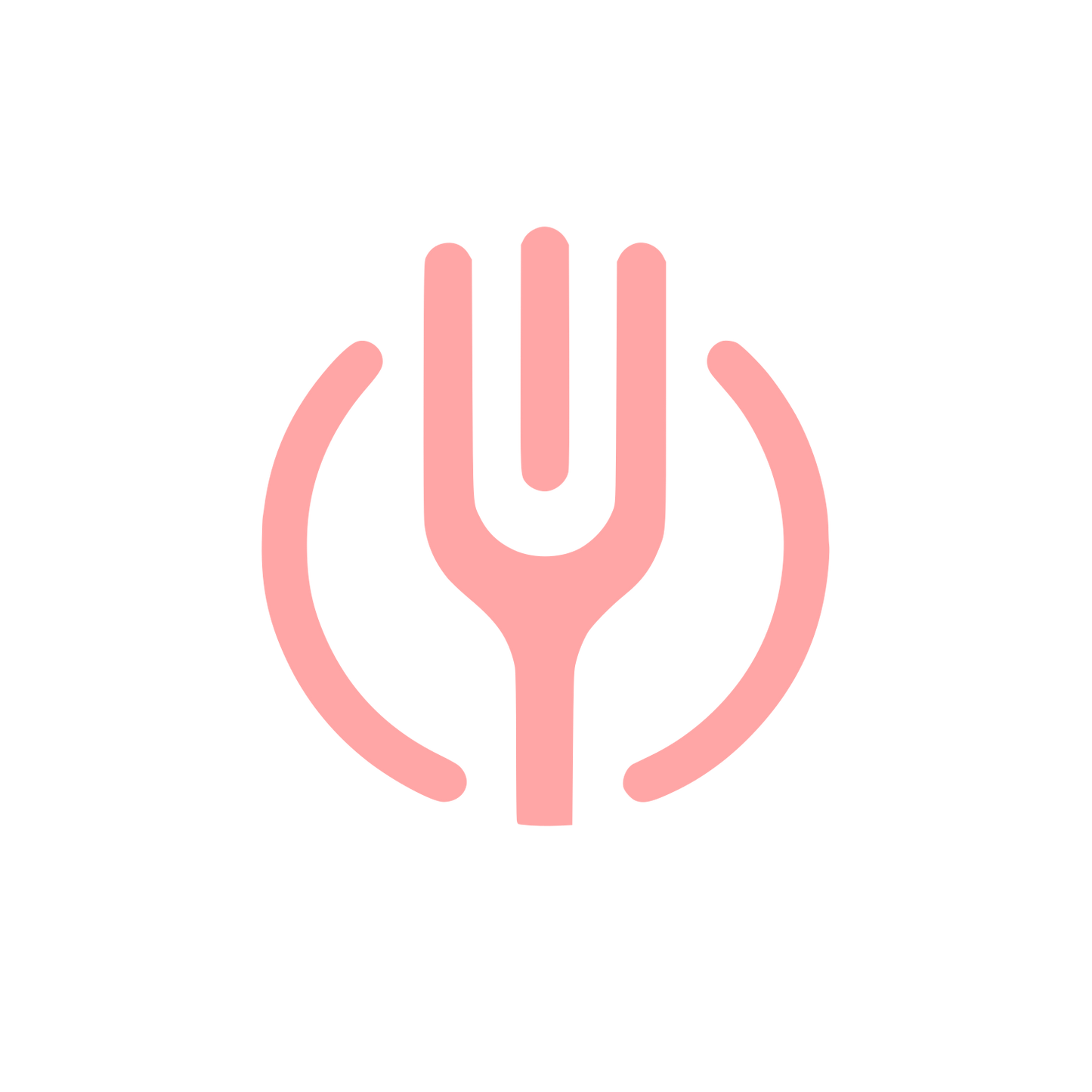 Circular Fork Logo #ffa6a6