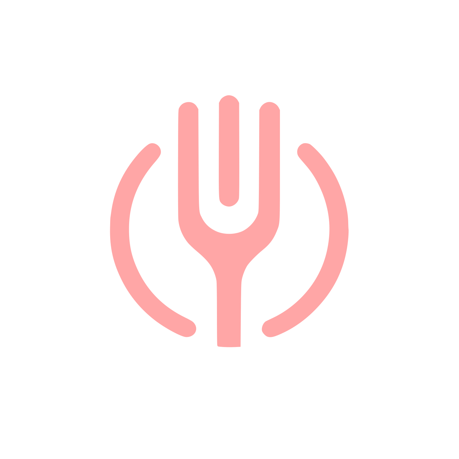 Circular Fork Logo #ffa6a6
