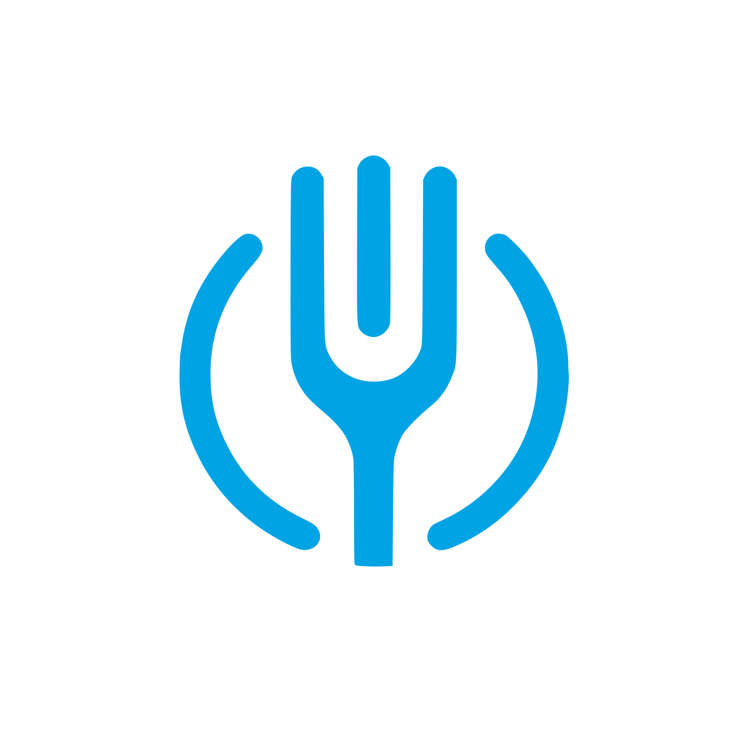 Circular Fork Logo #00a3e4