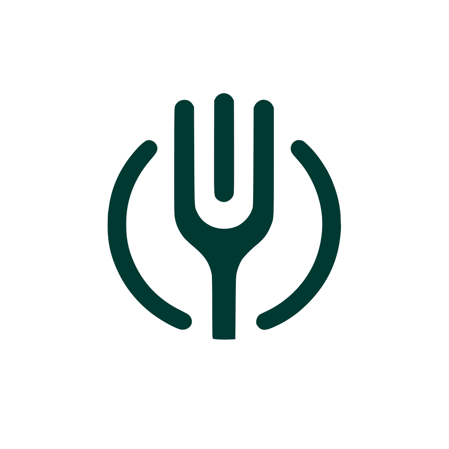 Circular Fork Logo #003932