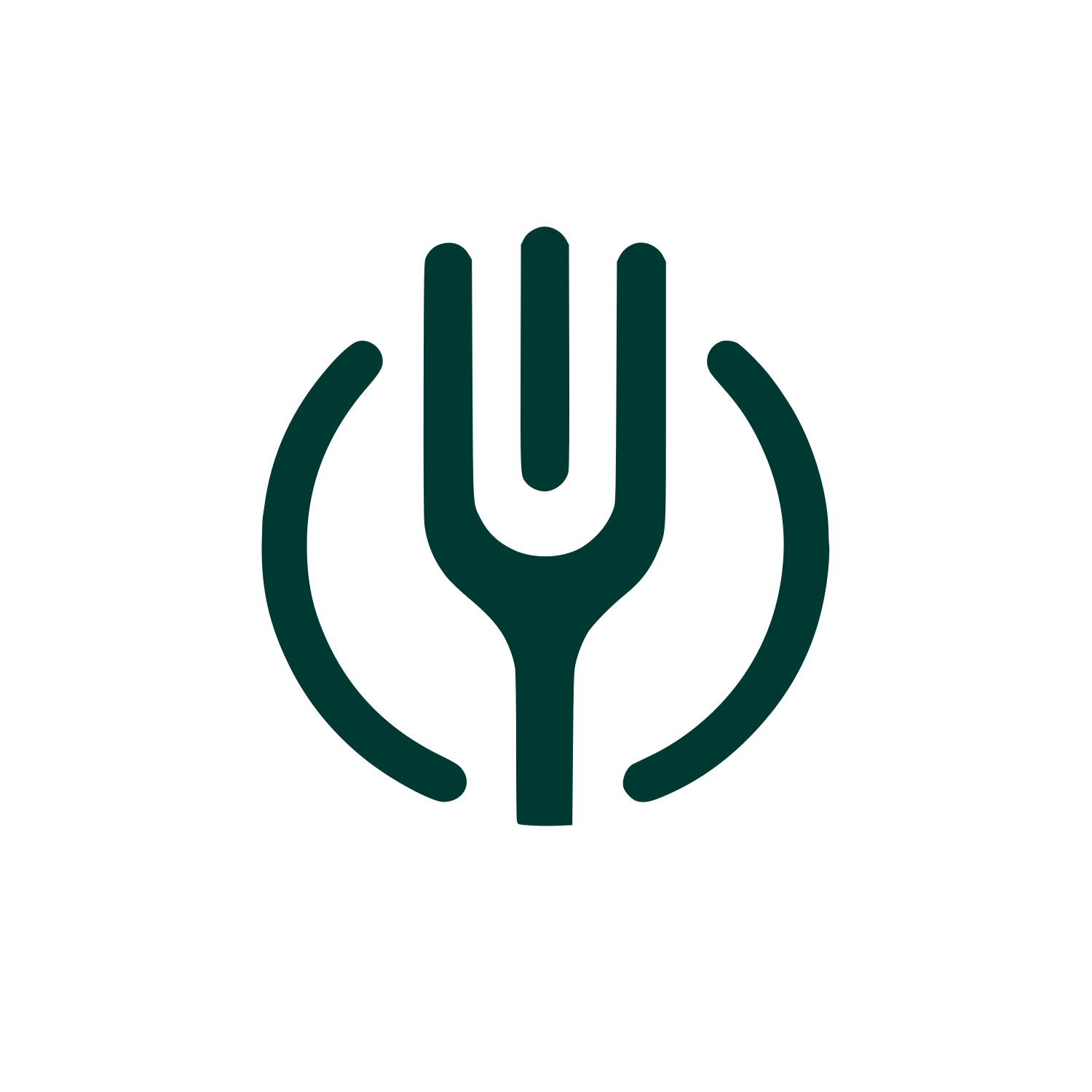 Circular Fork Logo #003932
