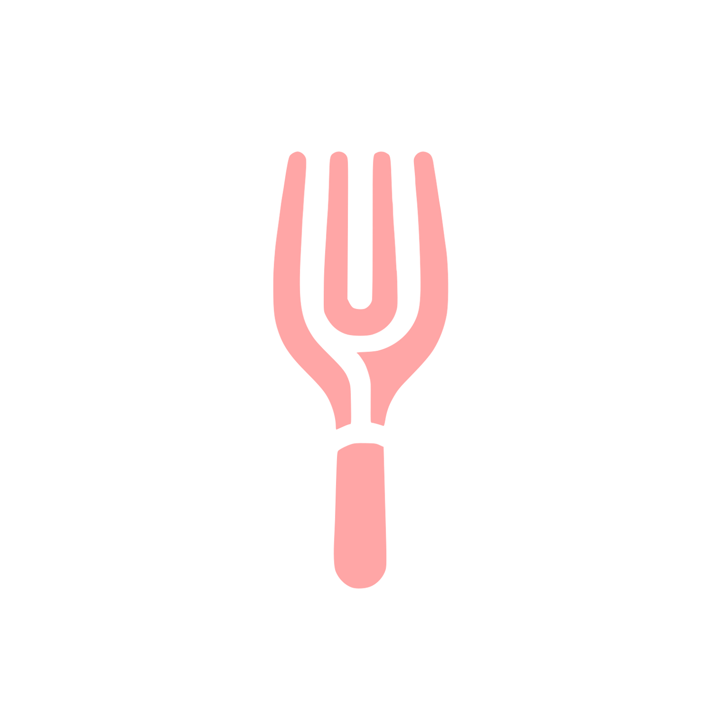 Fork Silhouette Logo #ffa6a6