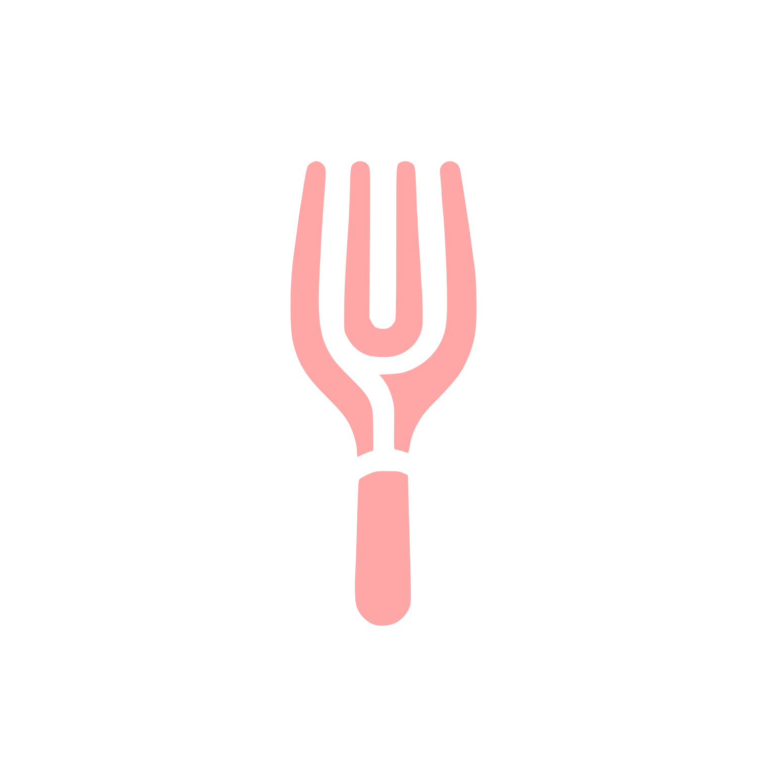 Fork Silhouette Logo #ffa6a6