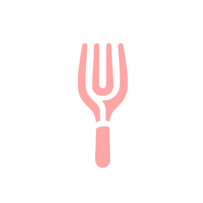 Fork Silhouette Logo #ffa6a6