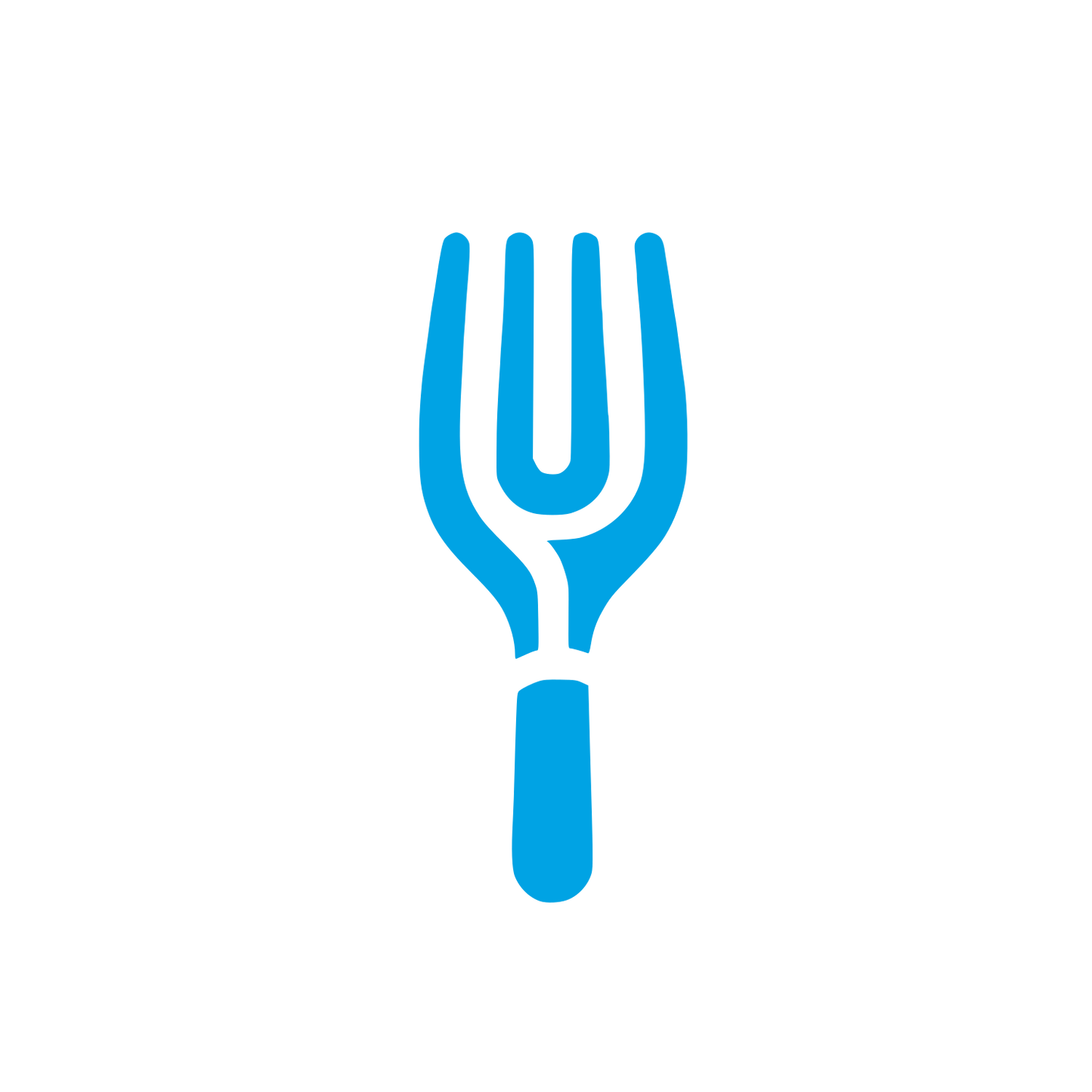 Fork Silhouette Logo #00a3e4