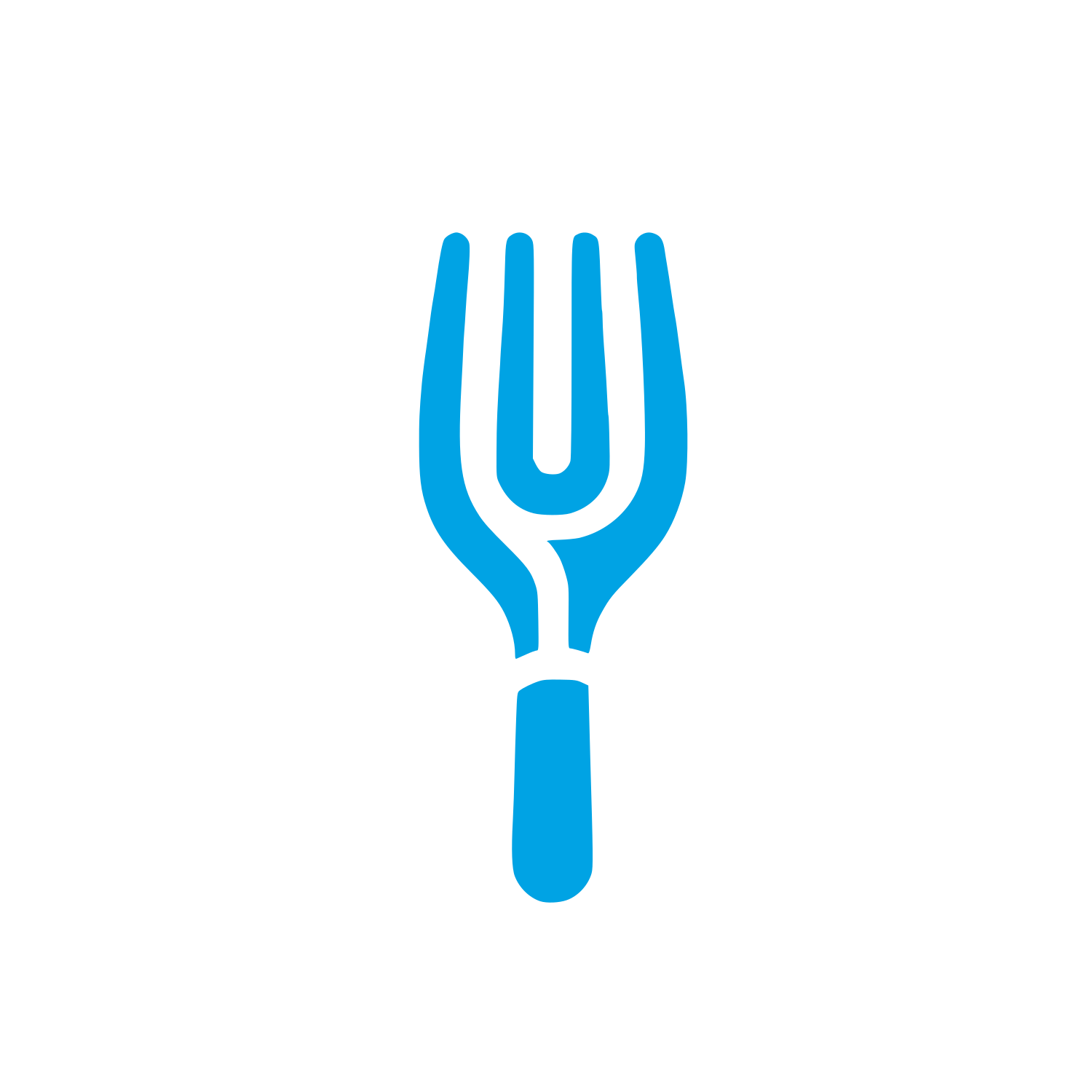 Fork Silhouette Logo #00a3e4