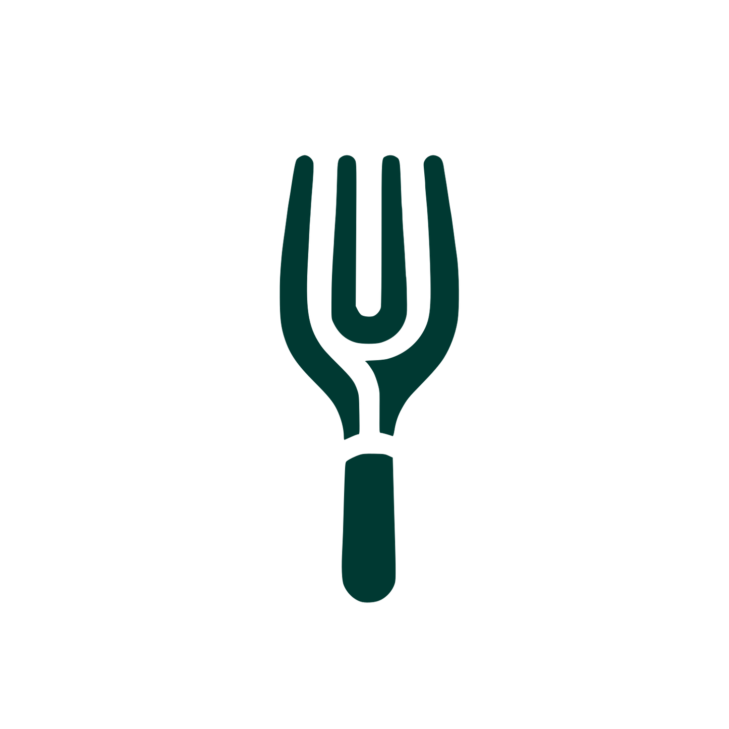 Fork Silhouette Logo #003932