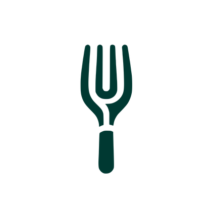 Fork Silhouette Logo #003932