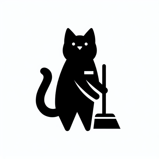 Cat with Broom Logo