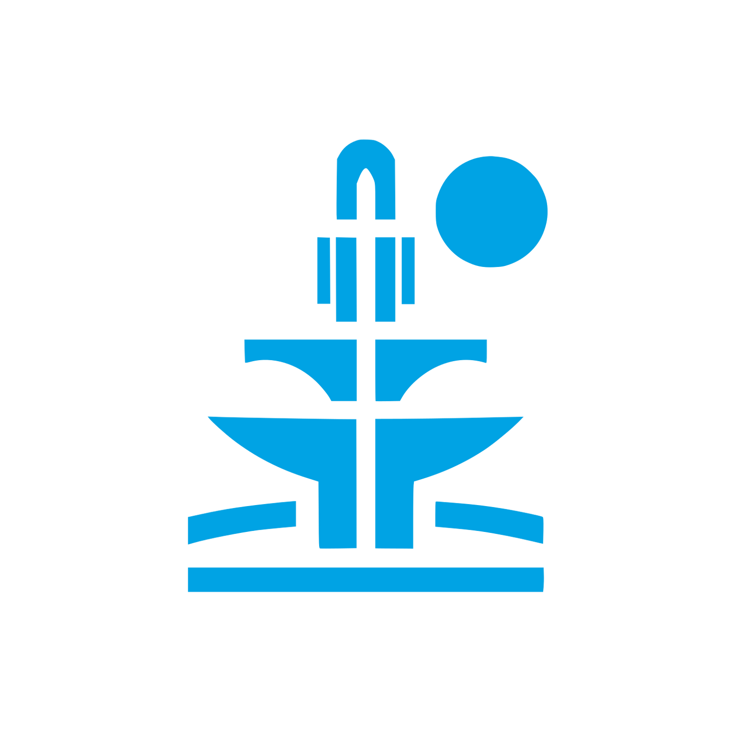 Fountain Logo #00a3e4