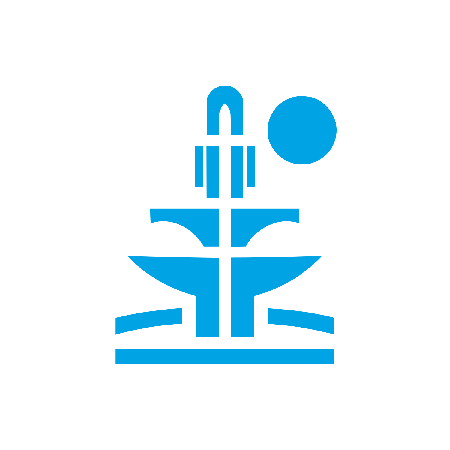 Fountain Logo #00a3e4