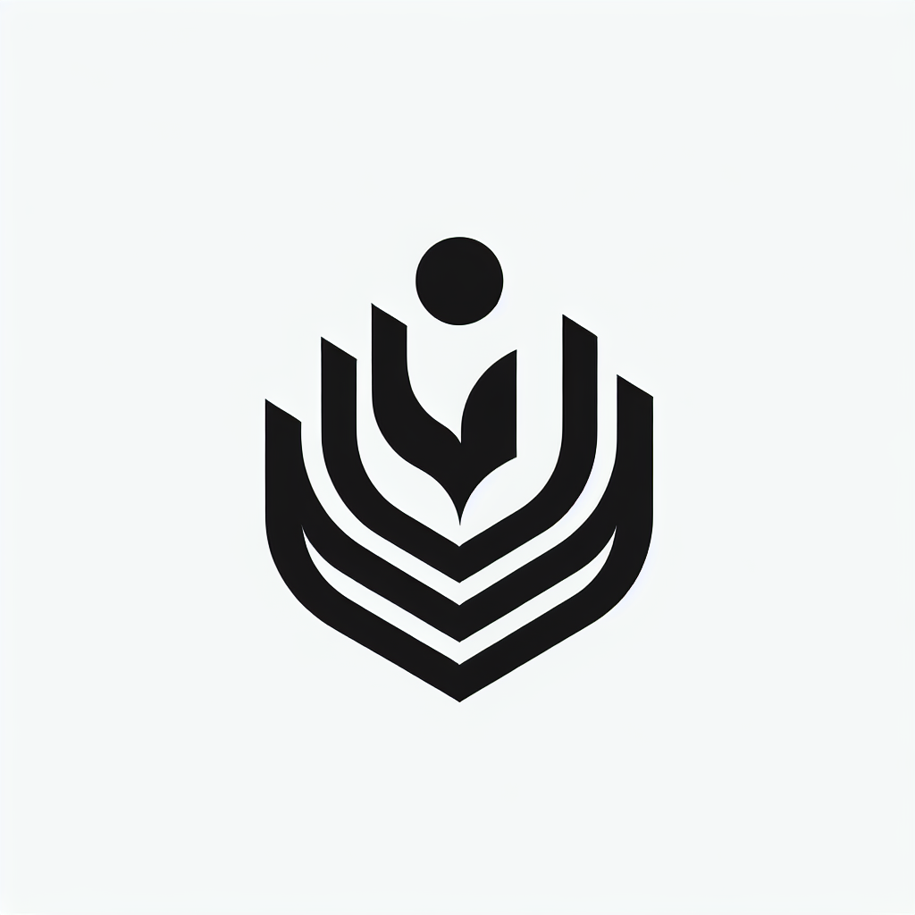 Abstract Fountain Shield Logo