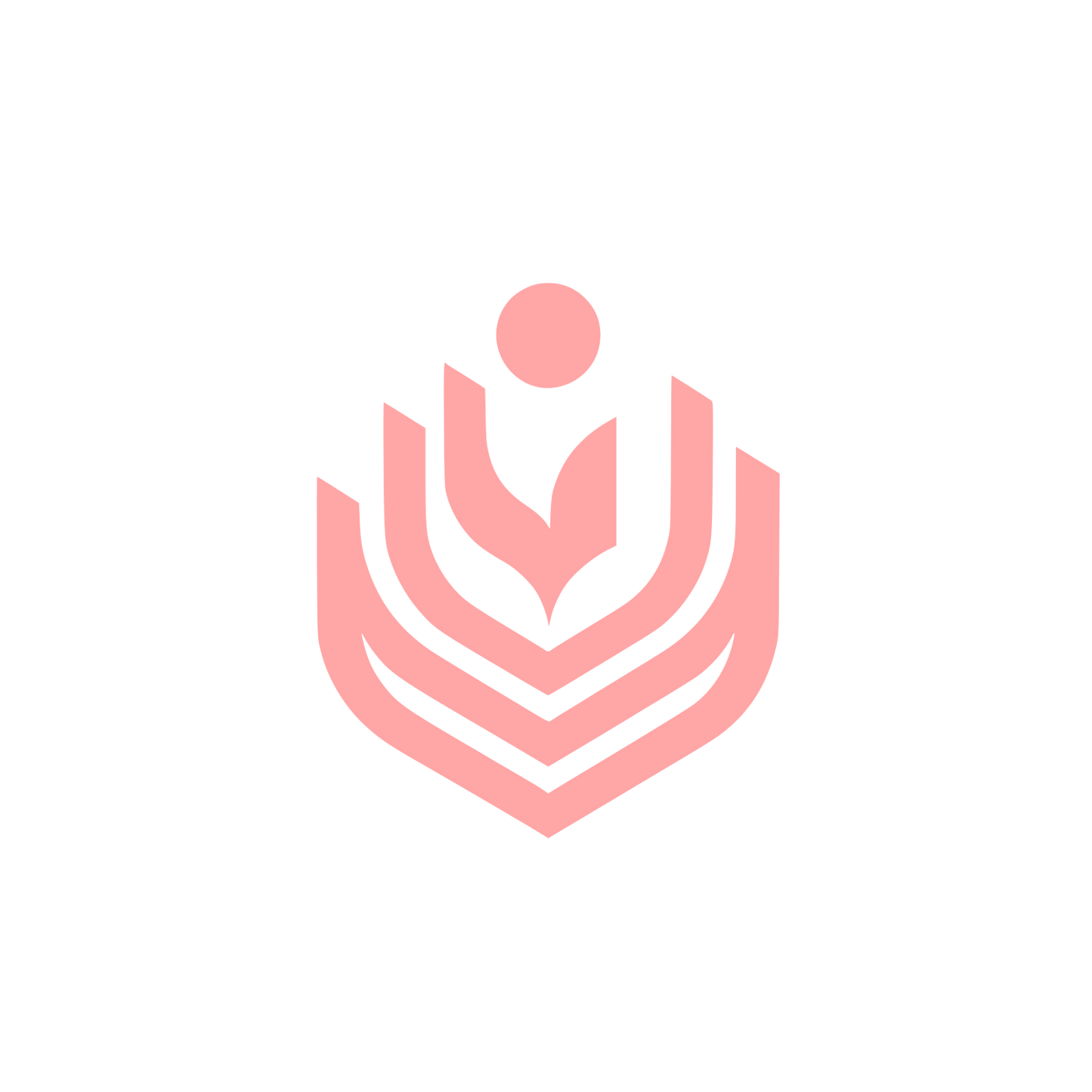 Abstract Fountain Shield Logo #ffa6a6