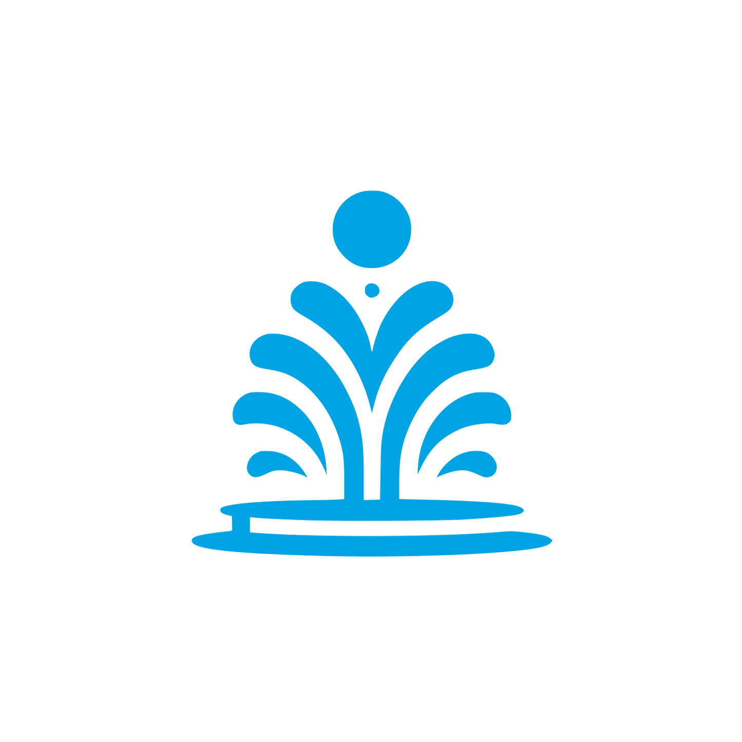 Abstract Fountain Logo #00a3e4