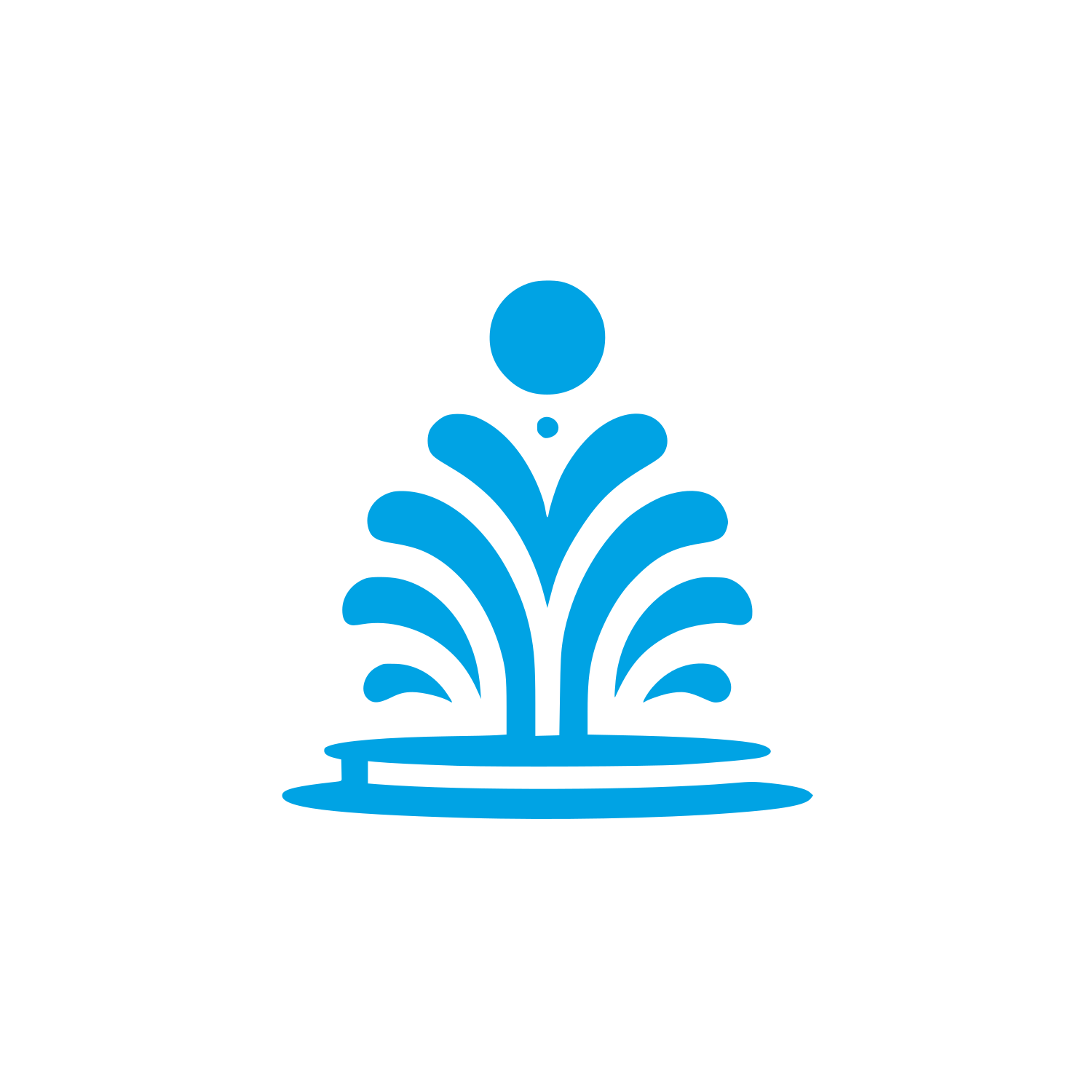 Abstract Fountain Logo #00a3e4