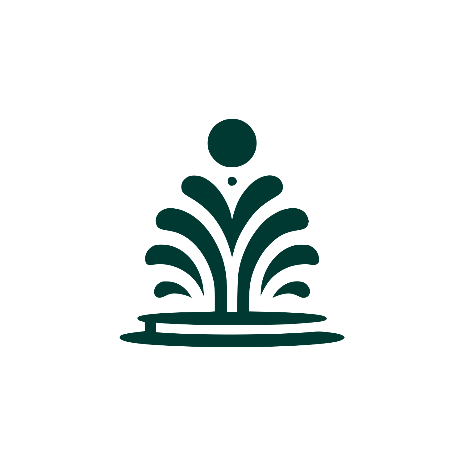 Abstract Fountain Logo #003932