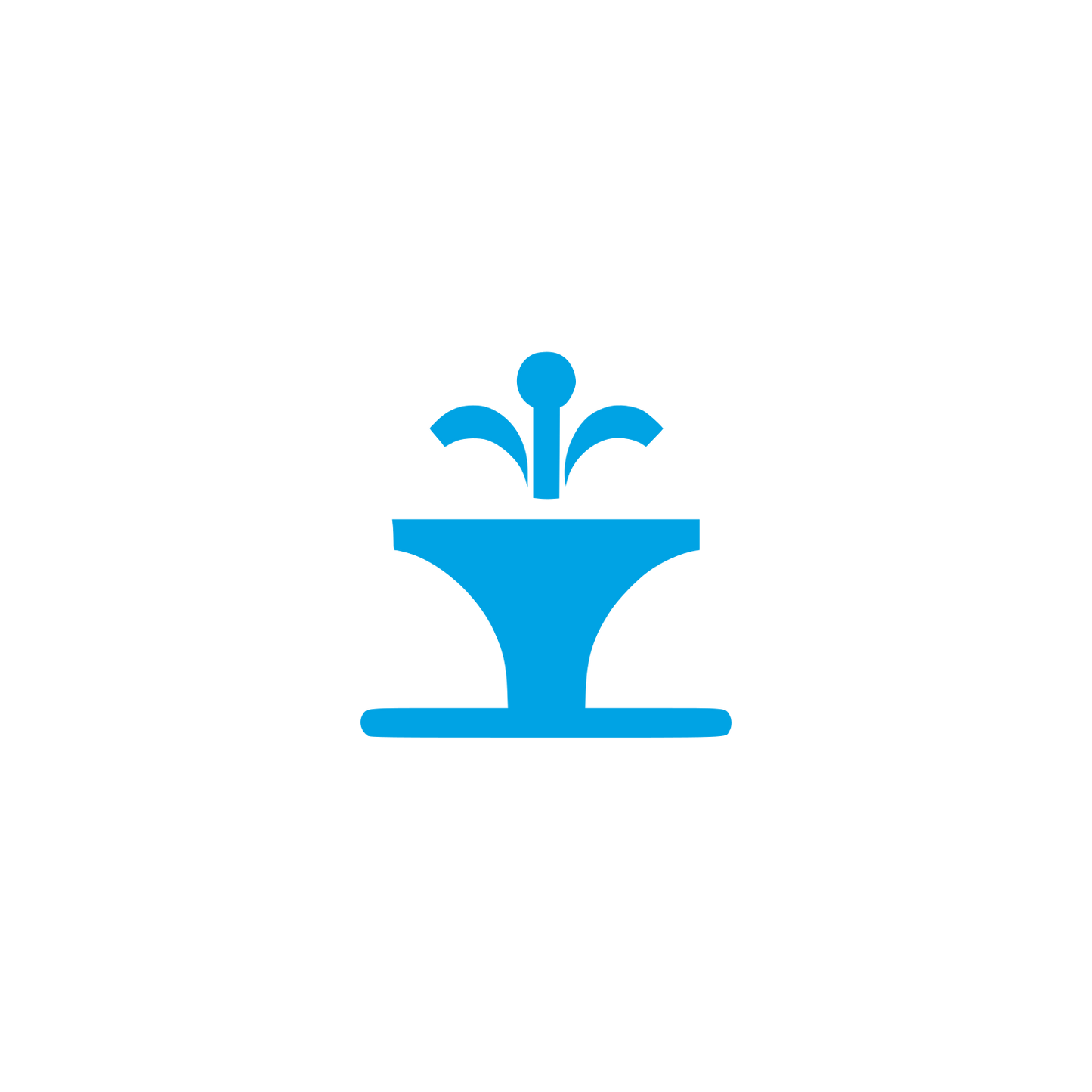Abstract Fountain Logo #00a3e4