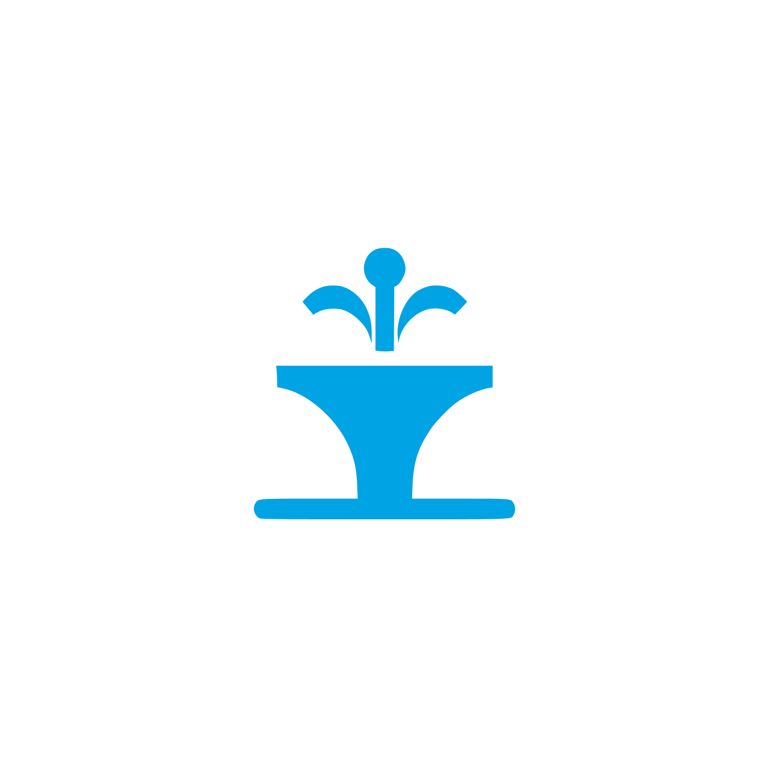 Abstract Fountain Logo #00a3e4