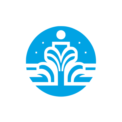 Abstract Fountain Logo #00a3e4