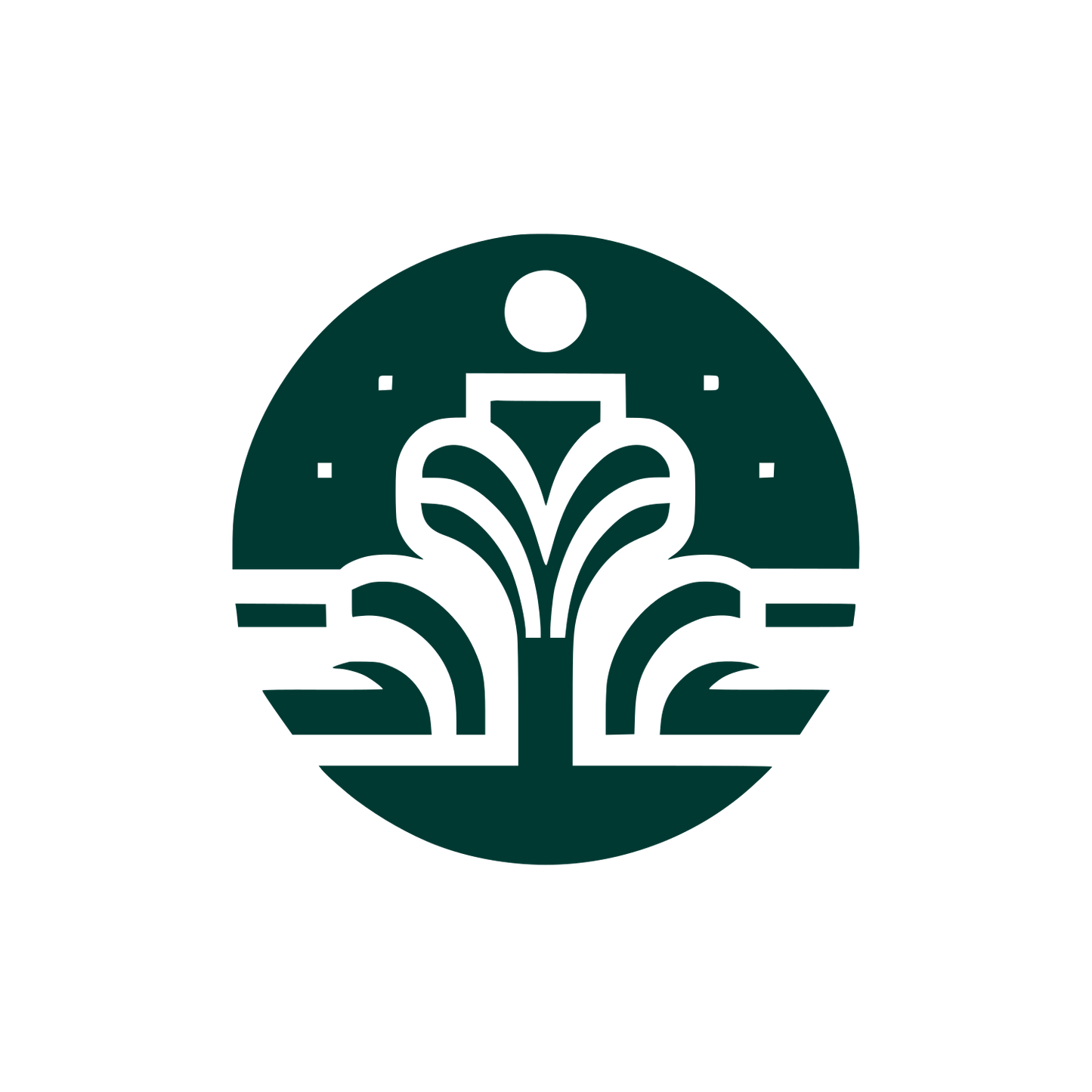 Abstract Fountain Logo #003932