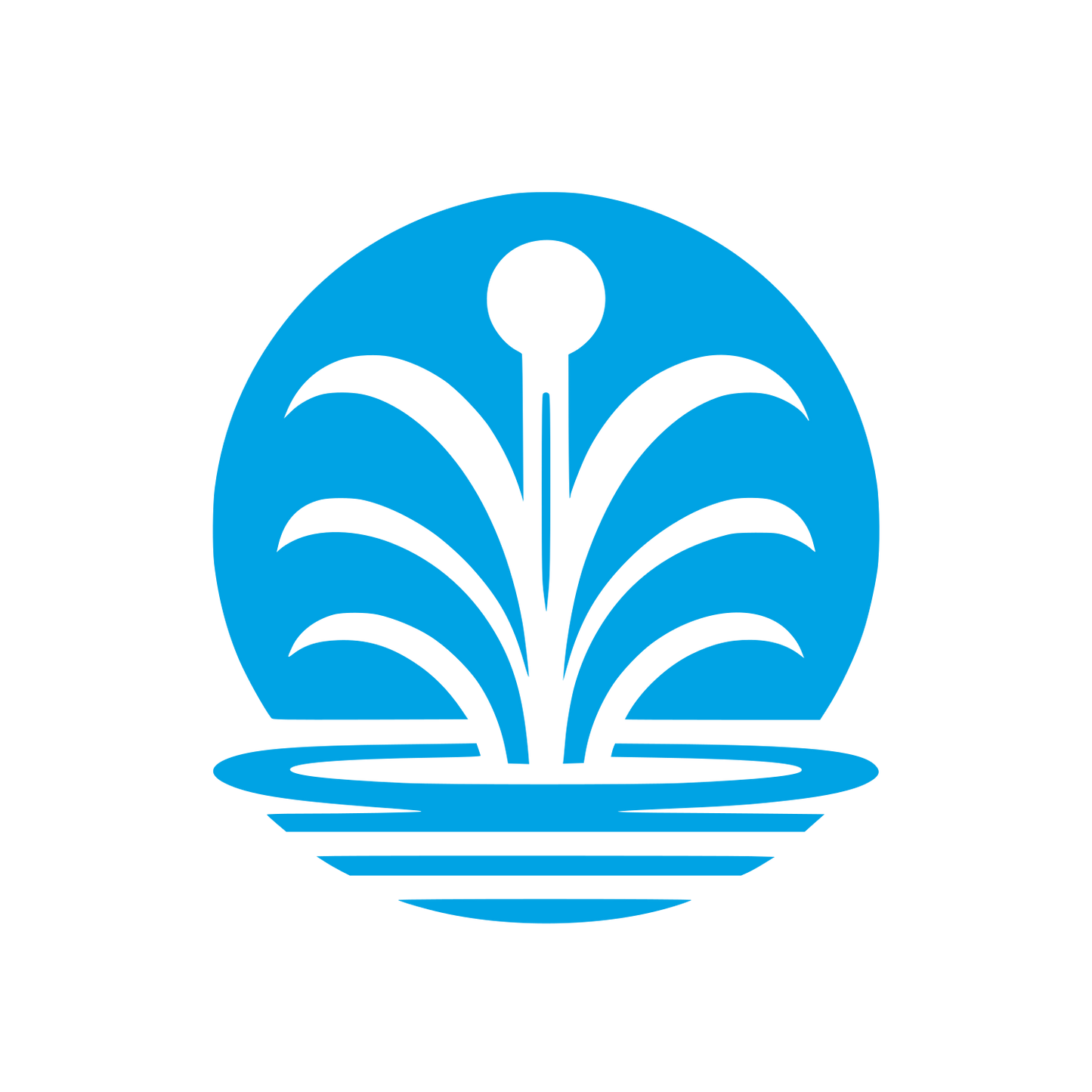Abstract Fountain Logo #00a3e4