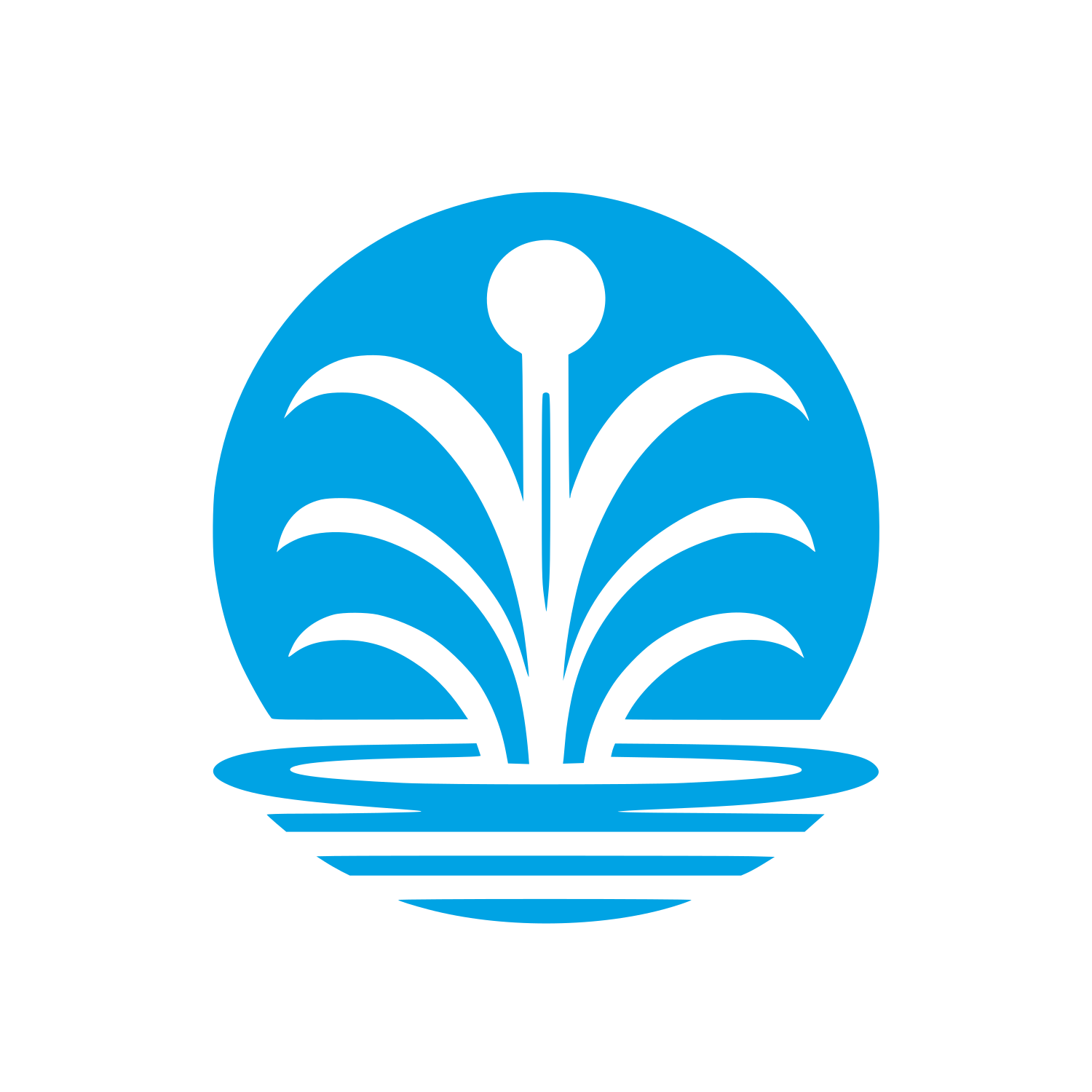 Abstract Fountain Logo #00a3e4