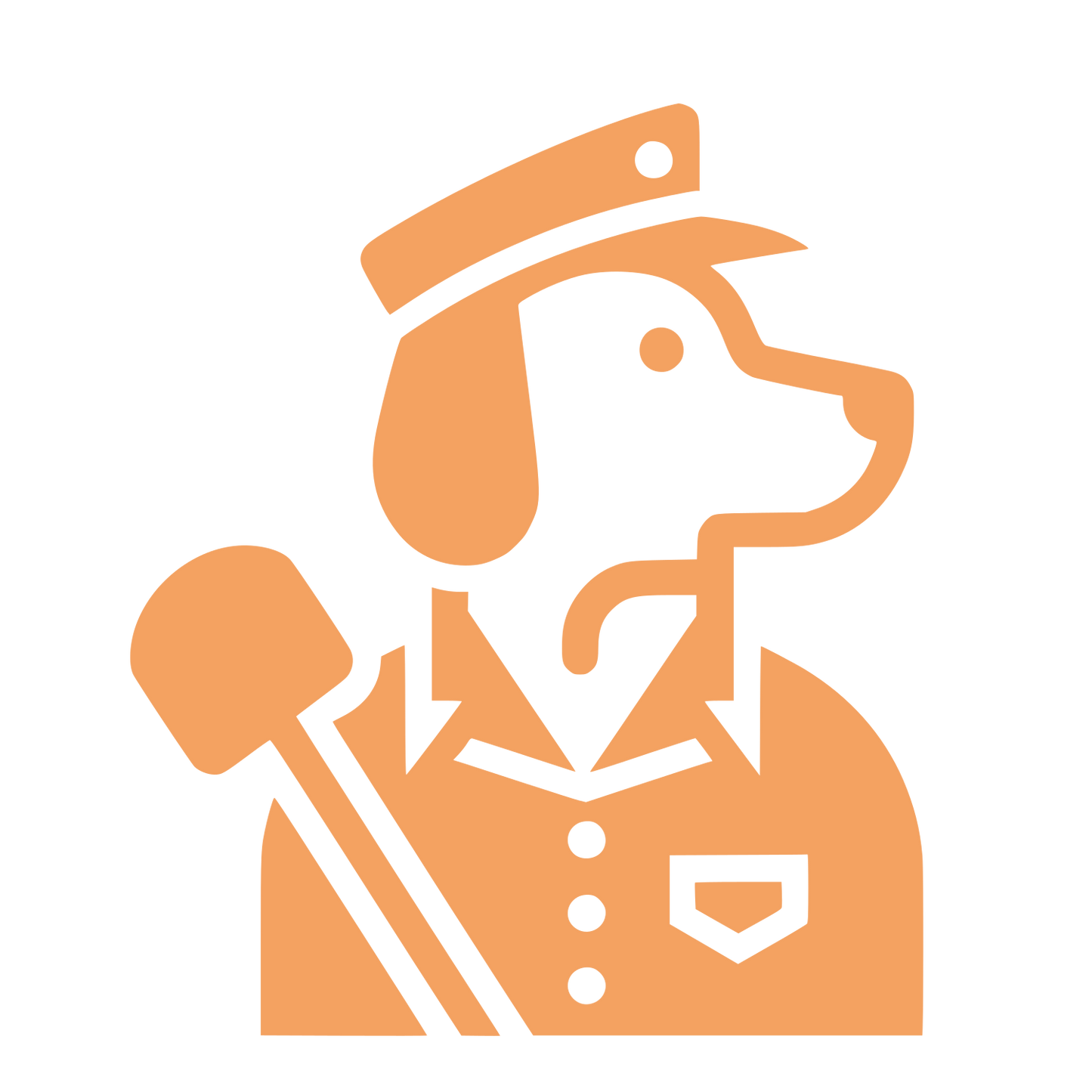 Conductor Dog Logo #F4A261