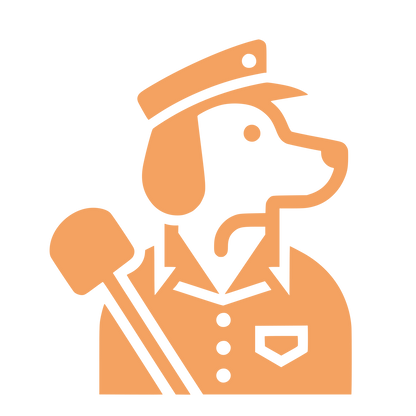Conductor Dog Logo #F4A261