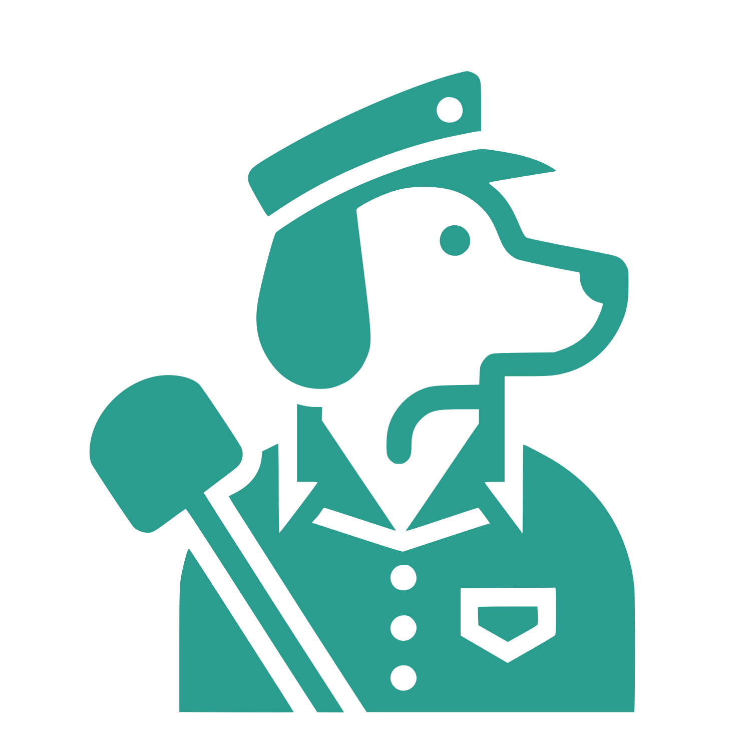 Conductor Dog Logo #2A9D8F