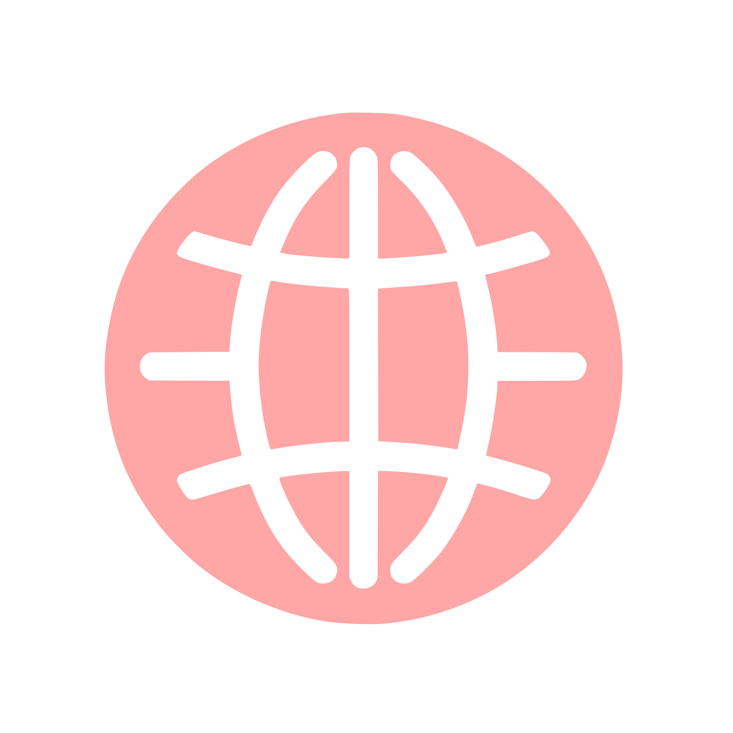 Simplified Globe Logo #ffa6a6