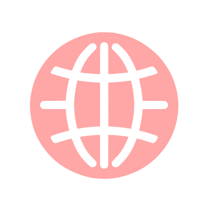 Simplified Globe Logo #ffa6a6
