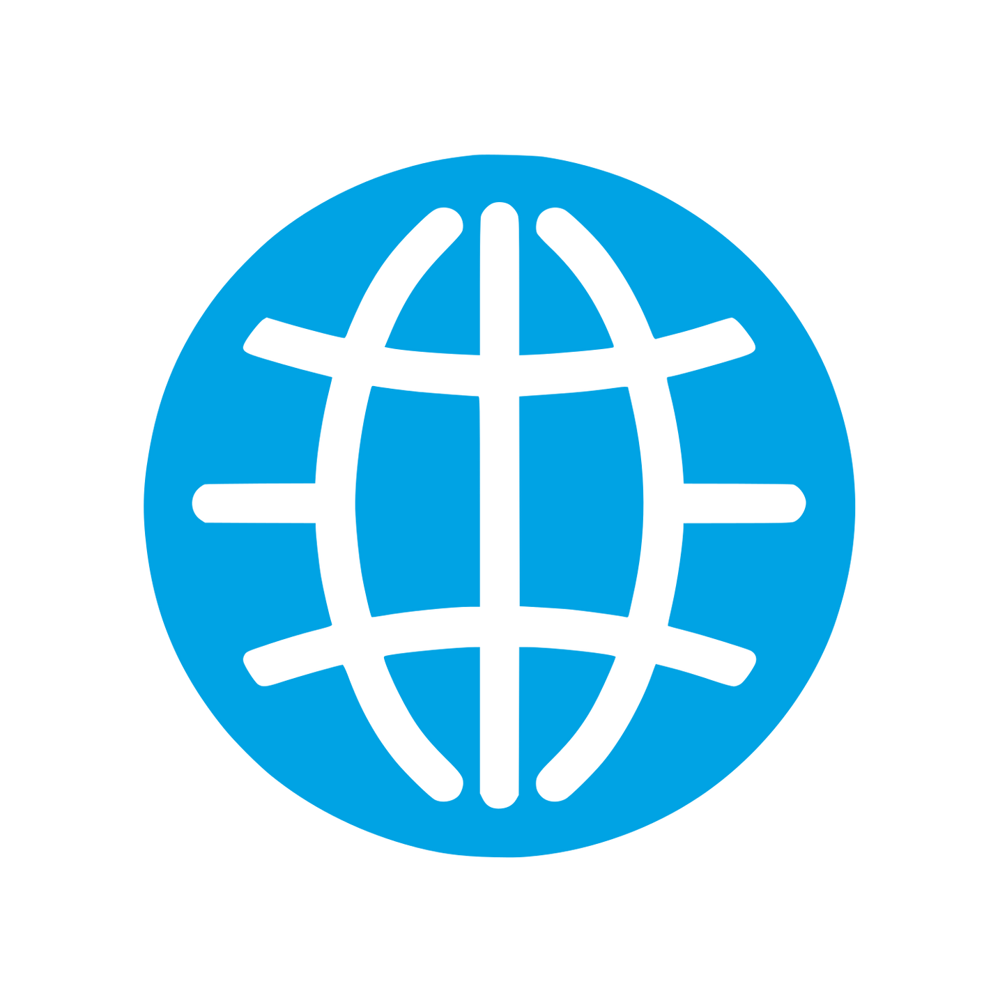Simplified Globe Logo #00a3e4