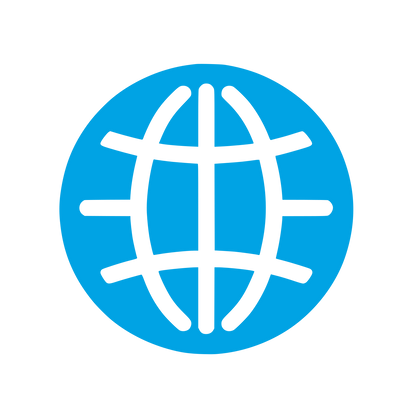 Simplified Globe Logo #00a3e4