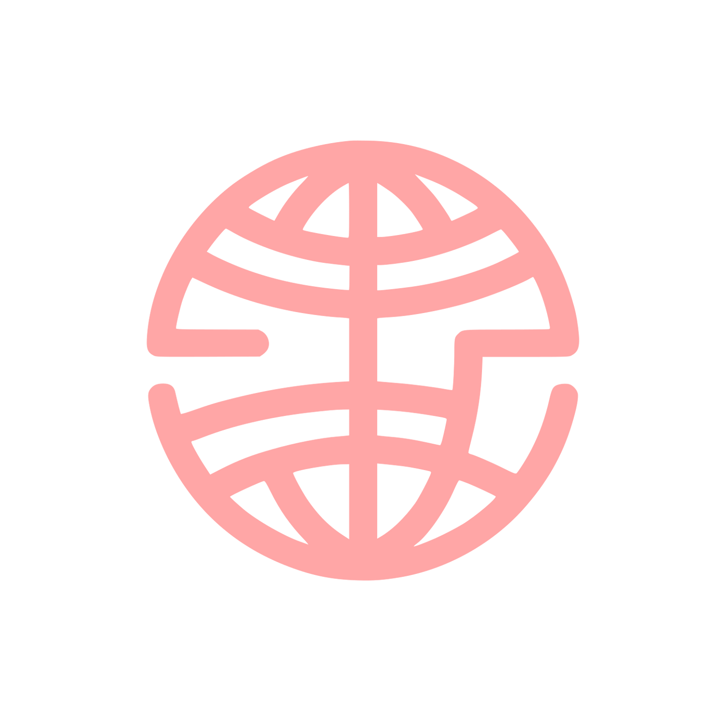 Globe Grid Logo #ffa6a6