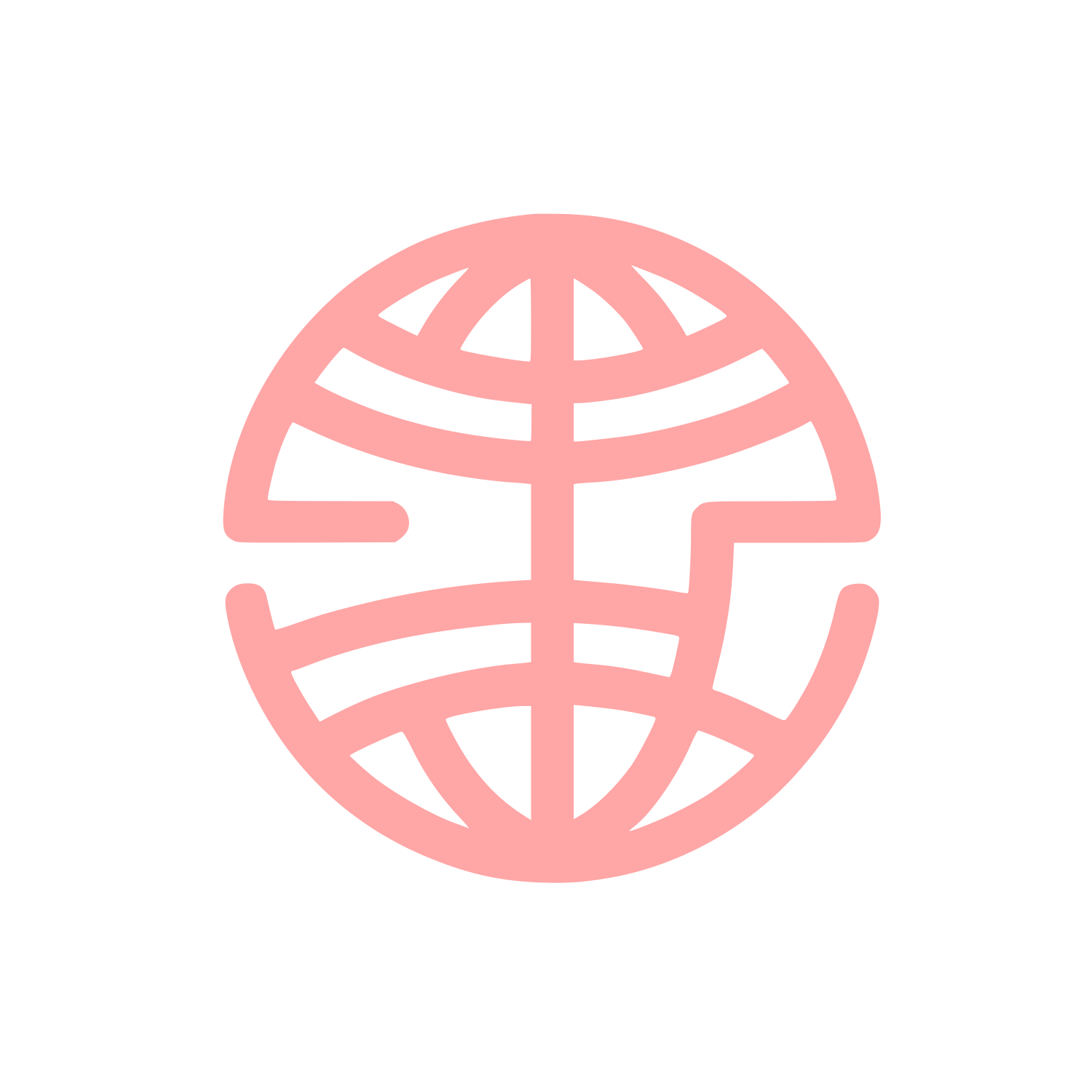 Globe Grid Logo #ffa6a6