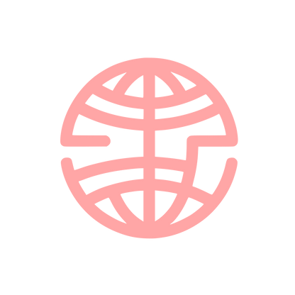 Globe Grid Logo #ffa6a6