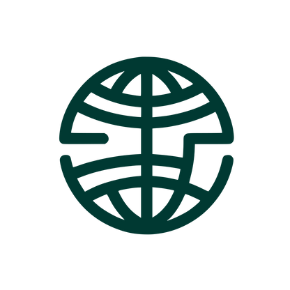 Globe Grid Logo #003932